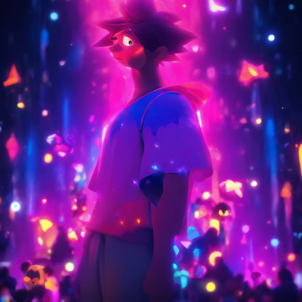 (Estilo Pixar),Modelo de quarto pequeno aconchegante, Modelo de personagem em miniatura, fonte de luz da direita para a esquerda, Rum lighting, fonte de luz da direita para a esquerda, (ISO distance vision), (de cima para baixo), Realistic proportions, Post-processing, ((perspectiva ortogonal)), Super Detalhe, Realistic, super realistic, photoreal render, Cor irridescent, Glitters
