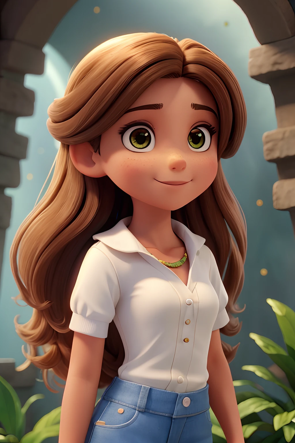 garota magra, medium straight hair, brown hair, olho castanho, branca, princesa, Rainbow, heaven, nuvens, sete anos