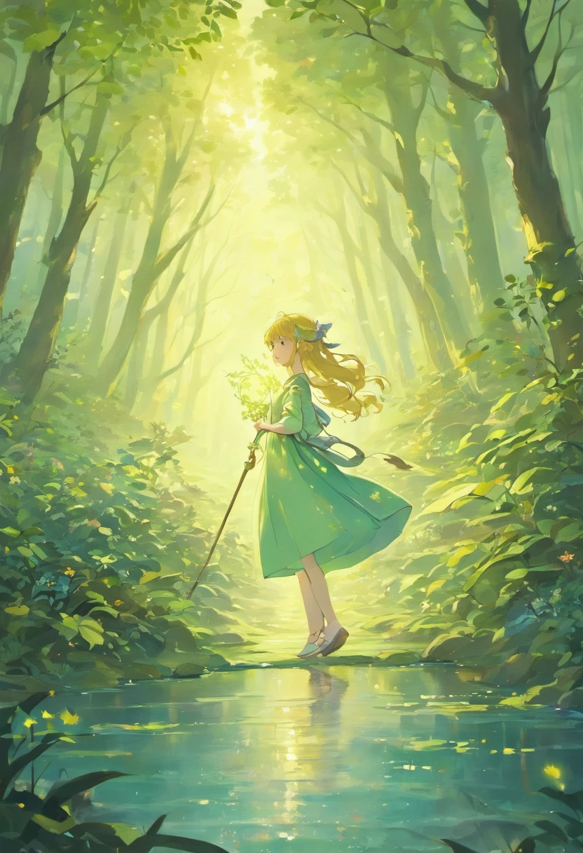 (best quality,4k,8k,highres,masterpiece:1.2),ultra-detailed,(realistic,photorealistic,photo-realistic:1.37),enchanted forest,illustration,ethereal,mythical creatures,magical plants,shimmering light,whimsical atmosphere,dreamy colors,hidden treasures,lively animals,fairy tales,curved paths,sparkling waterfalls,twinkling fireflies,lush foliage,golden sunlight,peaceful tranquility,mysterious mist,ancient trees,little fairies,wildflowers dancing in the wind,mystical charm,harmonious melodies,secret doorways,mirror-like lake,serene atmosphere,secluded beauty,magical encounters,enchanting aroma of flowers,soft moss-covered ground,tranquil brook,whispering breezes.