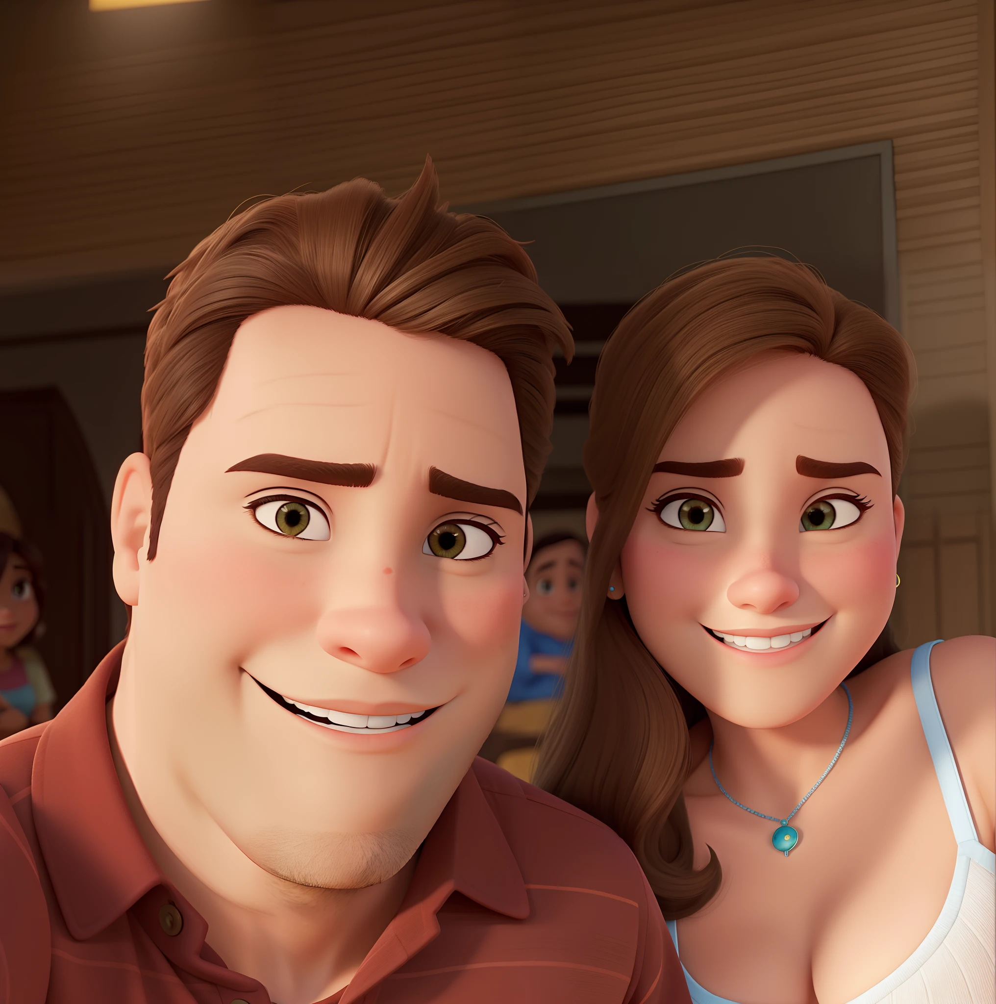 casal no estilo disney pixar, alta qualidade, melhor qualidade