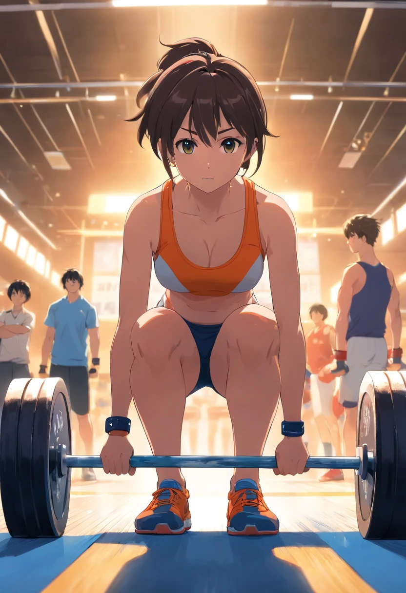Atleta 41 anos realizando deadlift.
