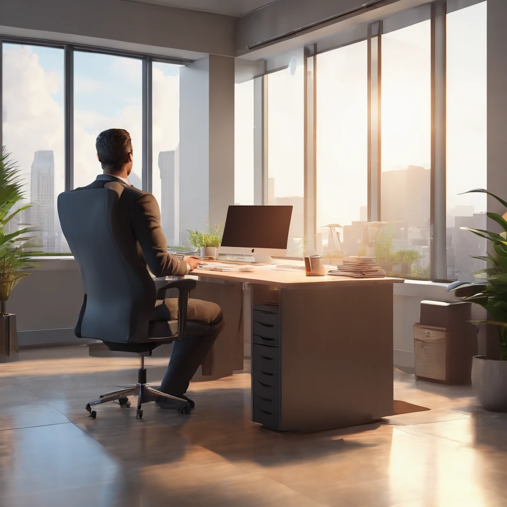 man back,office suite, high definition,8k