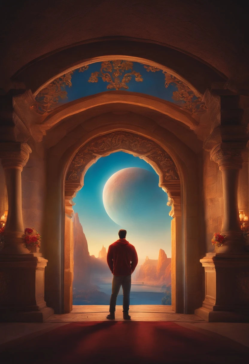 Um homem sorrindo estilo Disney Pixar, alta qualidade, melhor qualidade sonoplasta