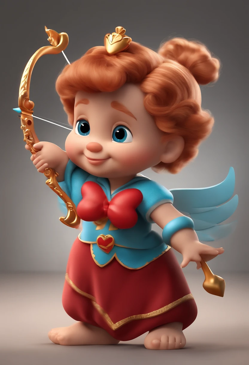 Cartoon character of a cupid with a heart-shaped bow and arrow, com uma tanga branca e asas brancas, e em uma capa de desenho da disney com titulo "Spotted Uninorte" com letras em estilo disney, animation character, Caractere estilizado, animation style rendering, 3D estilizado, Arnold Maya render, 3 d render stylized, toon render keyshot, Personagem 3D, Personagem 3D, 3d rendering stylized, 3 d character render, personagem de desenho animado, Personagem de close up, Pose de personagem, (Estilo Pixar) (master part:1.2) (Bokeh) (melhor qualidade) (pele detalhada) (textura detalhada) (8k) (argila) (Cinematic lighting) (foco nítido