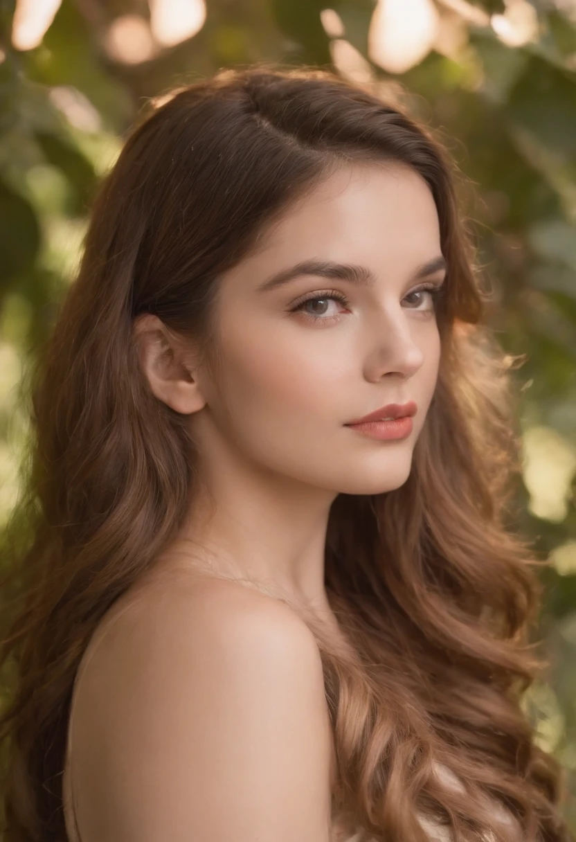 (uma senhora)、kawaii、Um sexy、"Retrato de corpo inteiro de uma atraente garota de 17 anos com cabelo encaracolado cor de feno, Penteados no final dos anos 80, sardas pequenas, Rosto bonito, Sedutoros olhos azuis escuros, Tamanho grande do busto, Mostre sua beleza natural."