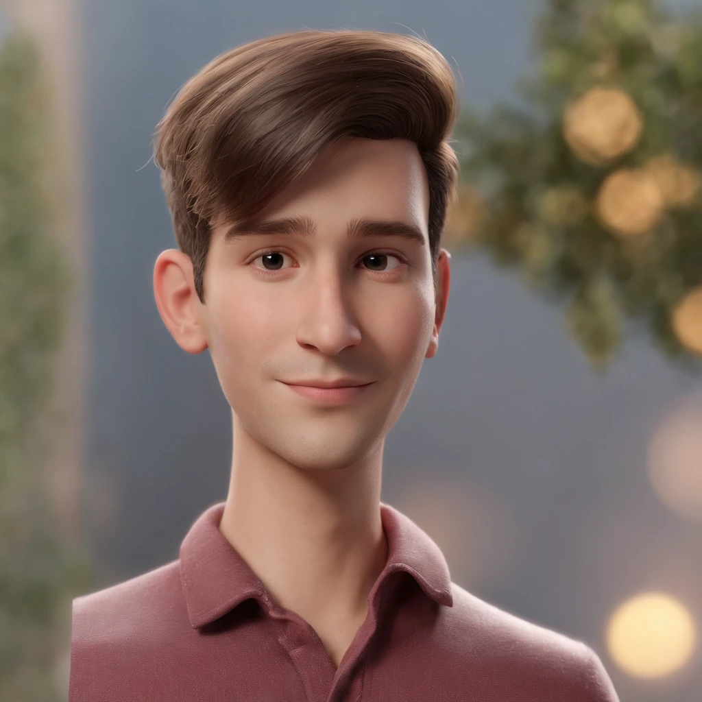 personagem dos desenhos animados de um JOVEM de cabelo preto vestindo camisa xadrez, without glasses, sentado em frente ao computador trabalhando, animation character, Caractere estilizado, animation style rendering, 3D estilizado, Arnold Maya render, 3 d render stylized, toon render keyshot, Personagem 3D, Personagem 3D, 3d rendering stylized, 3 d character render, personagem de desenho animado, Personagem de close up, Pose de personagem, (Estilo Pixar) (master part:1.2) (Bokeh) (melhor qualidade) (pele detalhada) (textura detalhada) (8k) (argila) (Cinematic lighting) (foco nítido