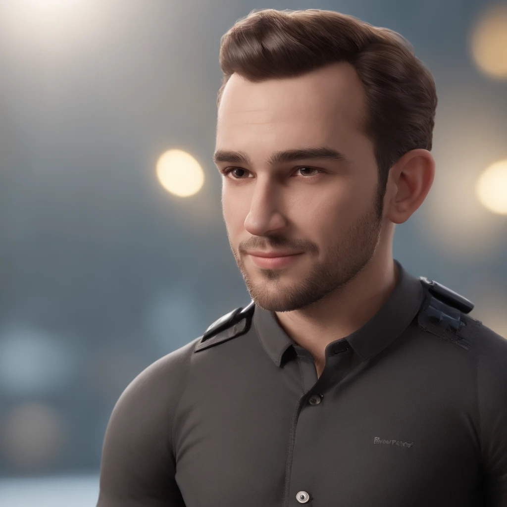 personagem dos desenhos animados de um JOVEM de cabelo preto vestindo camisa xadrez, sentado em frente ao computador trabalhando, animation character, Caractere estilizado, animation style rendering, 3D estilizado, Arnold Maya render, 3 d render stylized, toon render keyshot, Personagem 3D, Personagem 3D, 3d rendering stylized, 3 d character render, personagem de desenho animado, Personagem de close up, Pose de personagem, (Estilo Pixar) (master part:1.2) (Bokeh) (melhor qualidade) (pele detalhada) (textura detalhada) (8k) (argila) (Cinematic lighting) (foco nítido