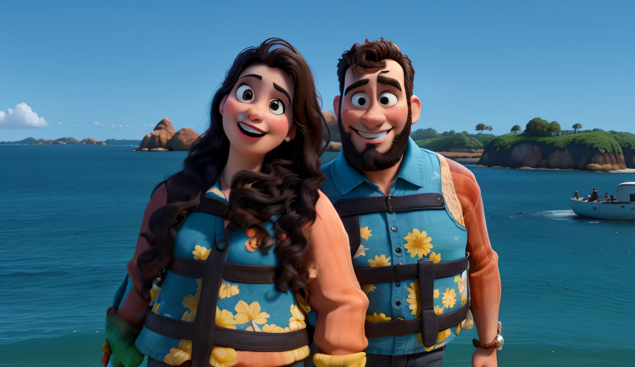 pixarstyle de um casal, altamente detalhado, foco nítido, cinematic visual, hiperdetalhado