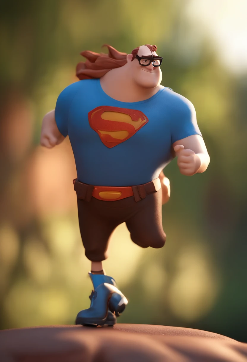 Cartoon character of a man wearing black glasses and a blue shirt, um personagem animado, Caractere estilizado, animation style rendering, 3D estilizado, Arnold Maya render, 3 d render stylized, toon render keyshot, Personagem 3D, Personagem 3D, 3d rendering stylized, 3 d character render, personagem de desenho animado, Personagem de close up, Pose de personagem, (Estilo Pixar) (master part:1.2) (Bokeh) (best quality) (pele detalhada) (textura detalhada) (8k) (argila) (Cinematic lighting) (foco nítido