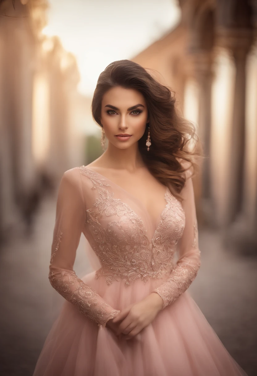 best quality, master part, Altas, 1girl,vestido de porcelana,ornamento de cabelo,colar, jewelries,beautiful face,sobre_corpo, Efeito Tyndall,fotorrealista, Dark Studio, Rim lighting, dual-tone lighting,(pele altamente detalhada:1.2), 8k UHD, DSLR, soft lighting, alta qualidade, Volumetric lighting, candid, fotografia, high resolution, 4k, 8k, Bokeh, cabelo rosa, nu,