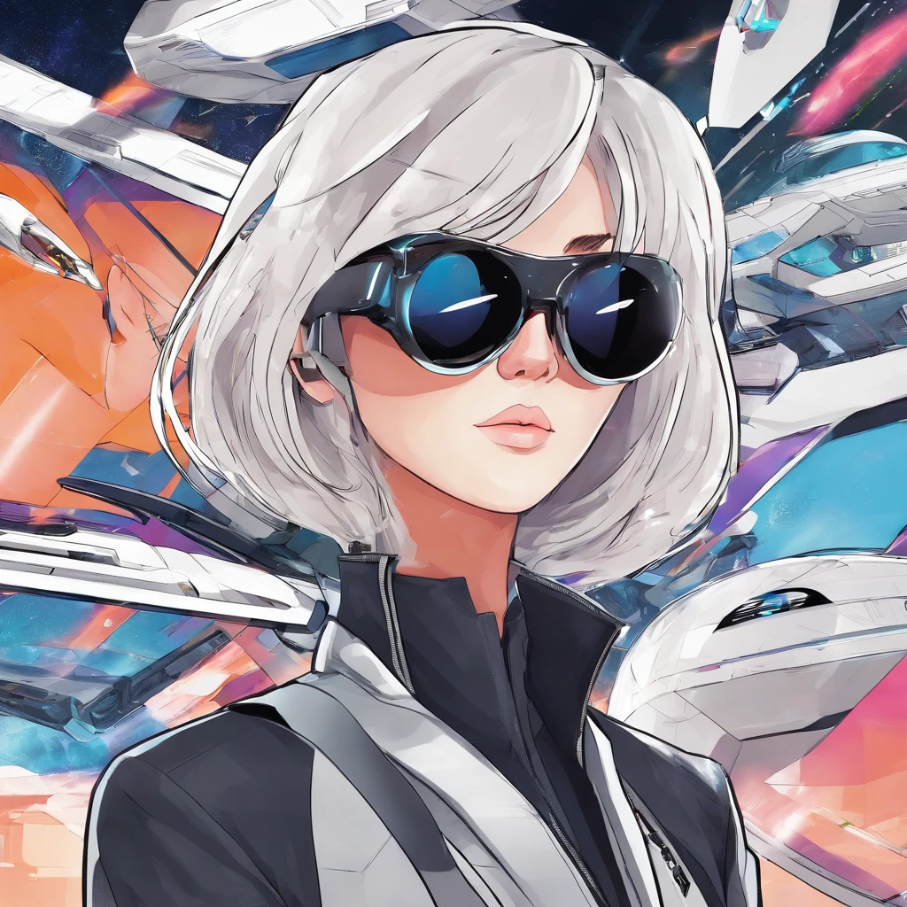 Anime estilo pixar usando oculos