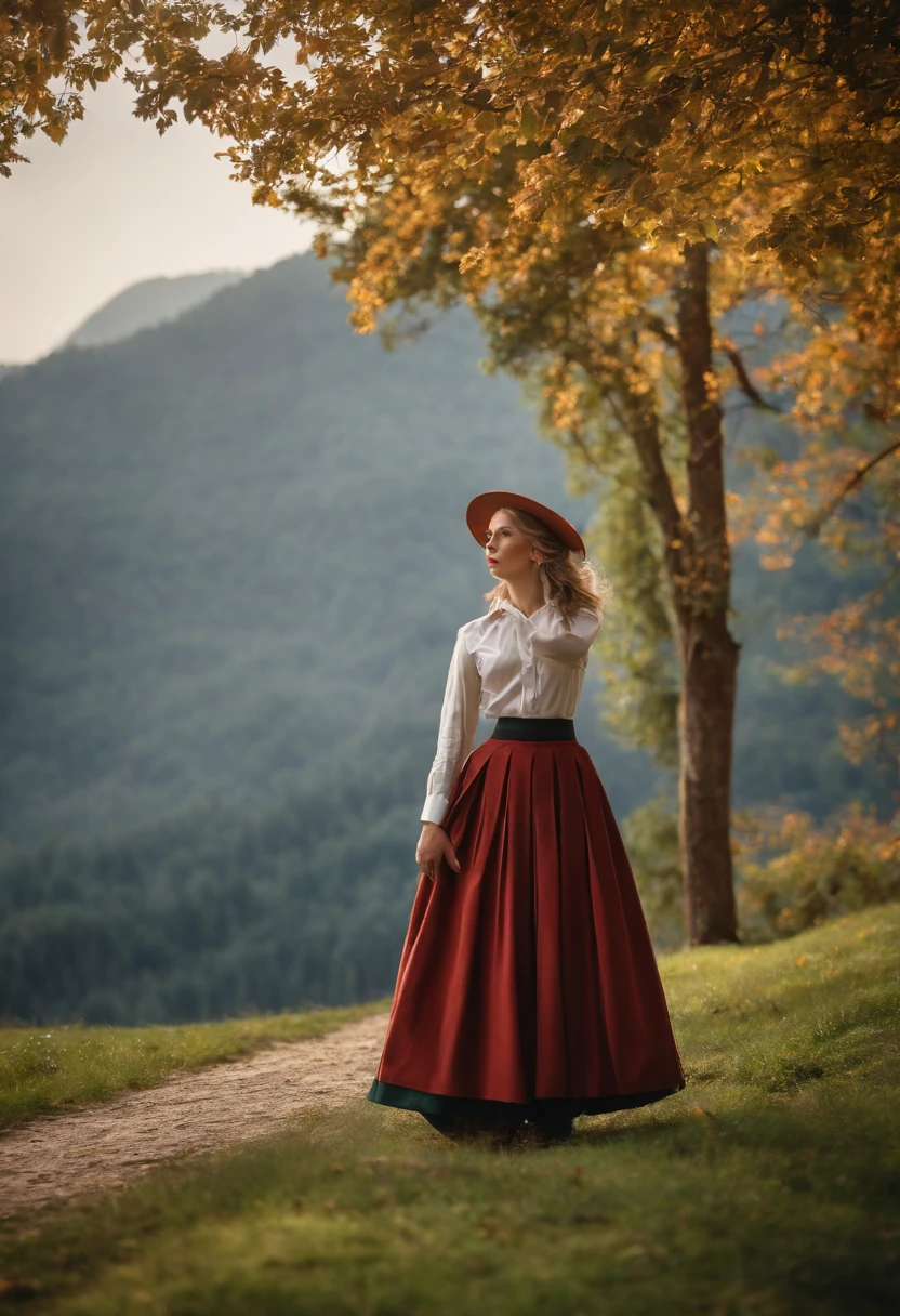 woman wearing female uniform with skirt europe school