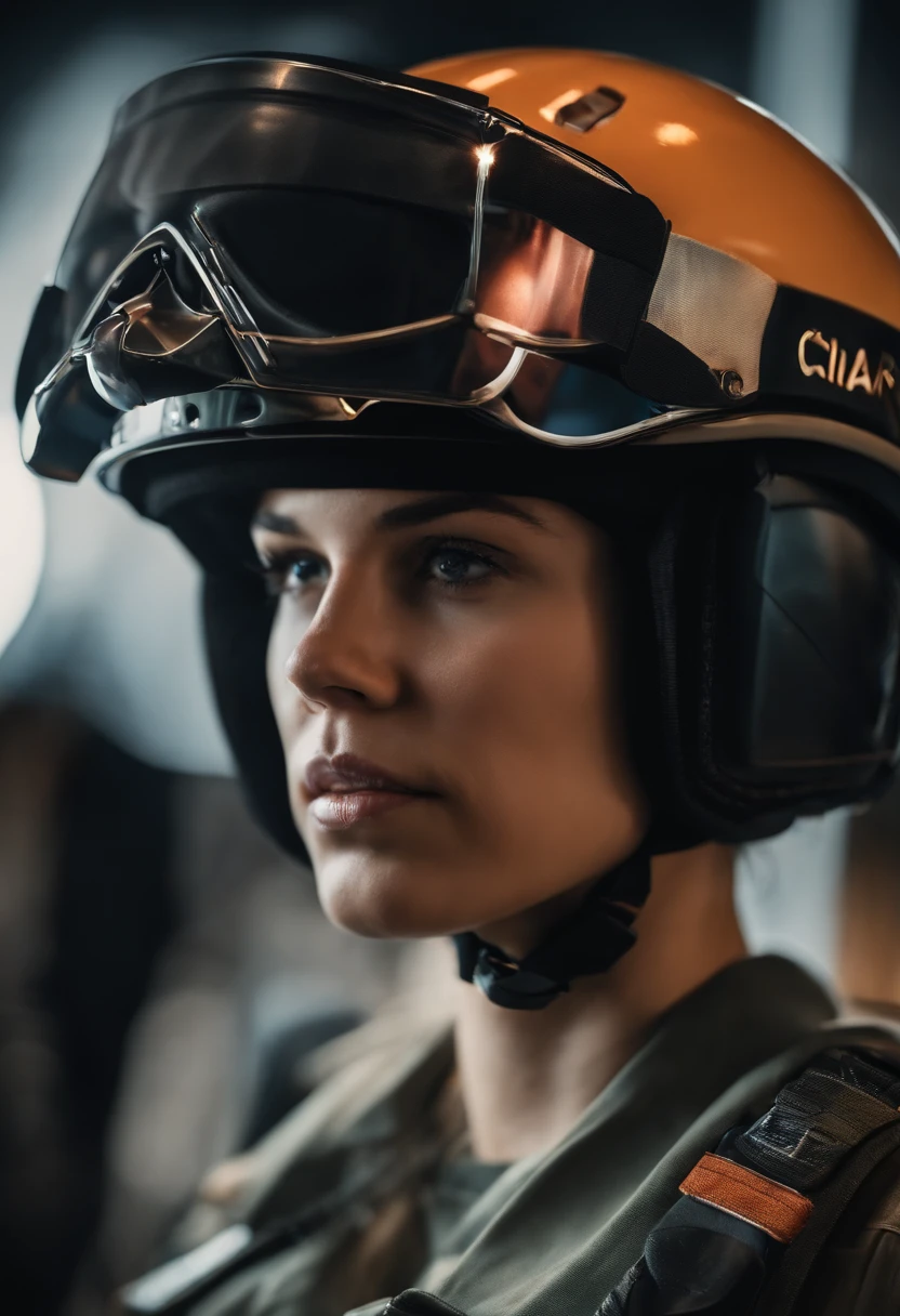 Criar umo logo com o nome Hangar 71 e caveira com capacete