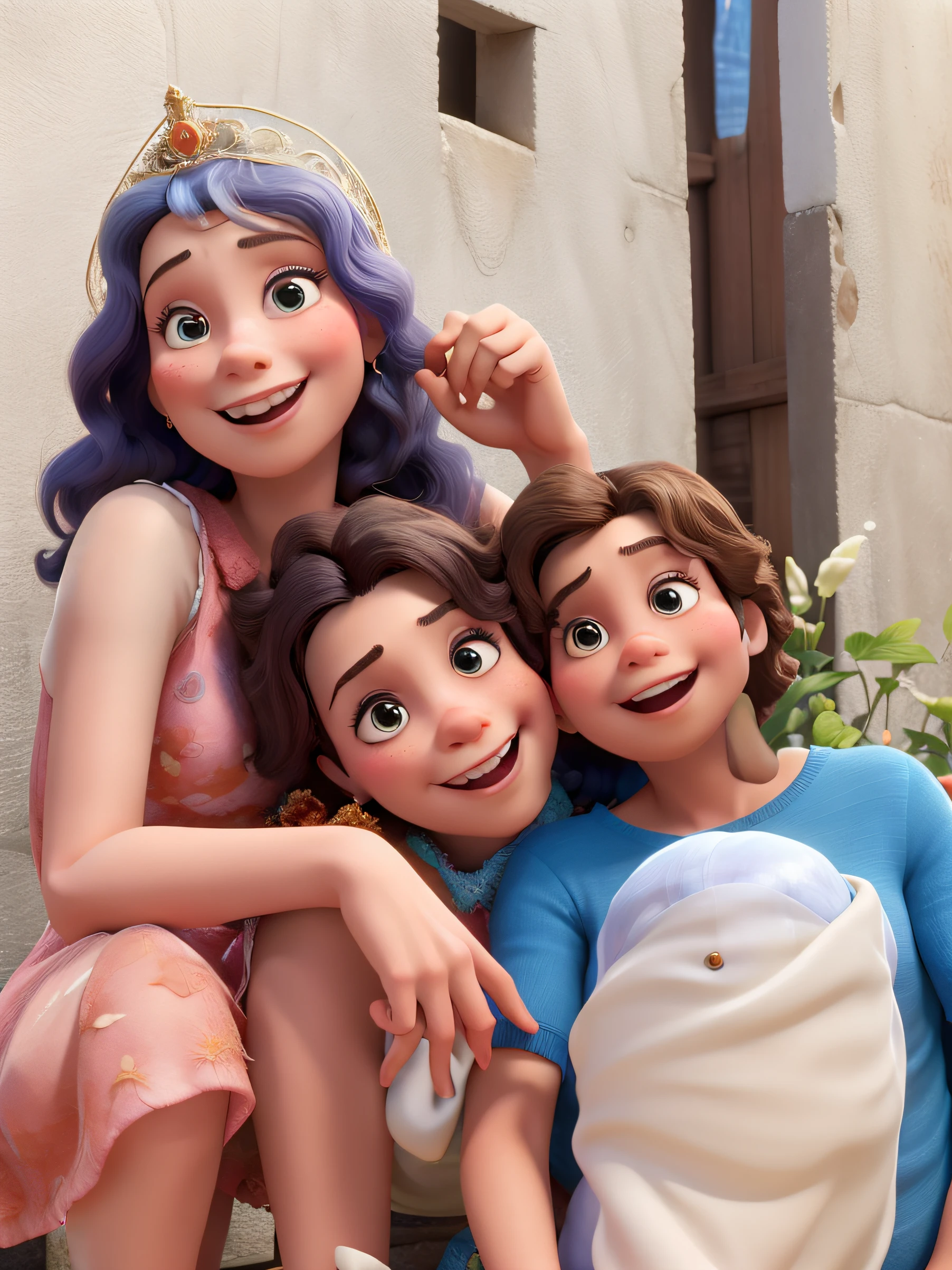 Mother and children, disney pixar, rainha, prince, princesa, amor, alta qualidade, melhor qualidade