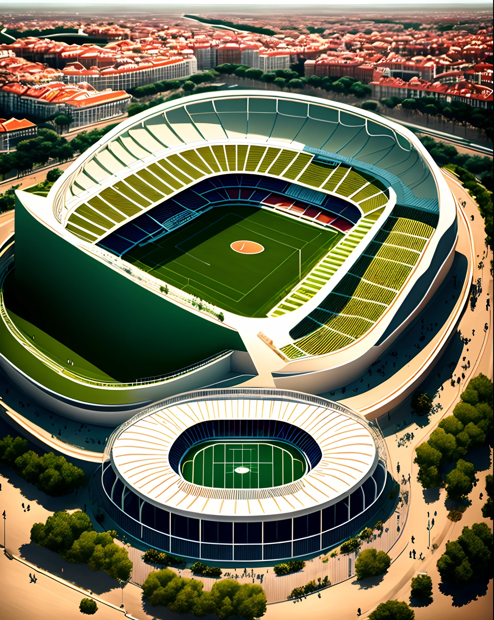 Design of the Luz stadium in Lisbon