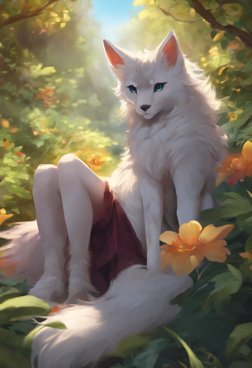 ultra-detailed, masterpiece, masterwork, high quality, best quality, hdr, posted on e621, (by hioshiru), nsfw, female, solo, chibi, (white little body dragon), hairy dragon, (long silver hair, yellow eyes, detailed eyes, white body), stylish pose, (nude, micropenis, foreskin, balls), front view, dynamic angle