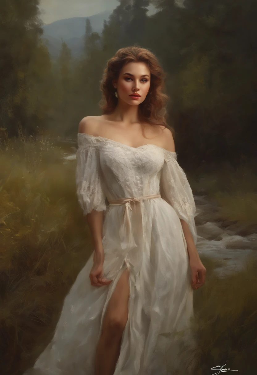 [Gorgerous Petite Russian Girl Pin-Up:16]:a surrealistic landscape ((Sean-Tan Style)), WLOP, ((Impasto-painting canvas)), Intricate, Extreme detail, Complex Key, ((Single Shot)), ((Best Quality)), ((Masterpiece)), ((Realistic)), 8K