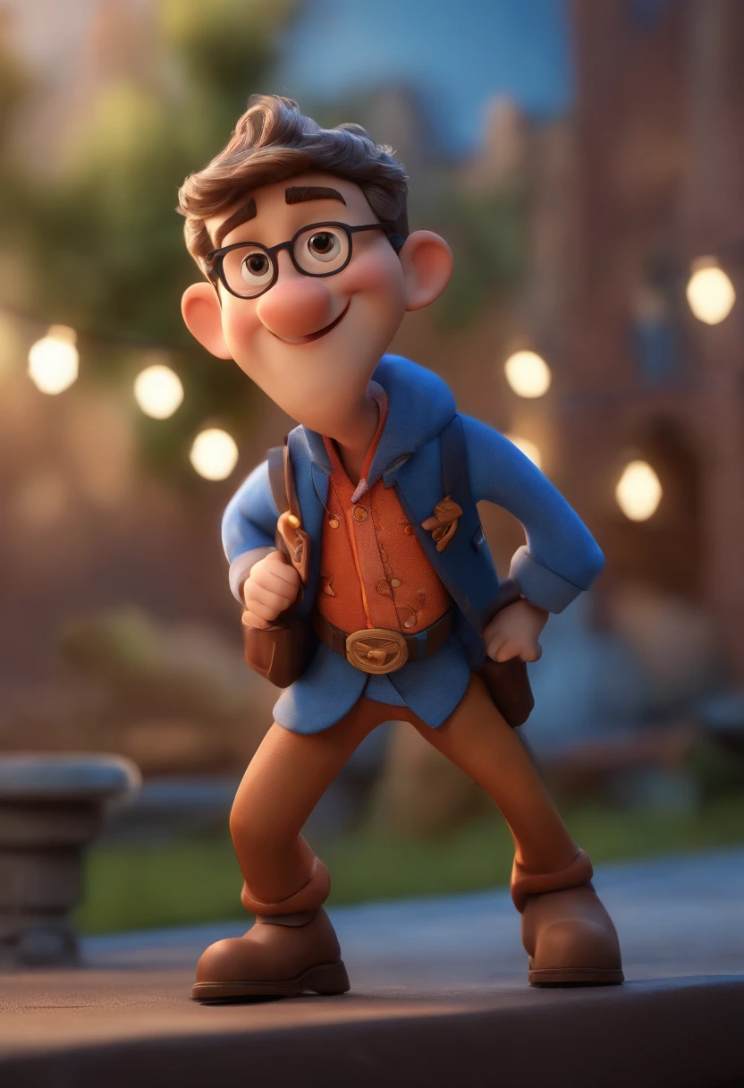 personagem dos desenhos animados de um homem com uma camisa azul, animation character, Caractere estilizado, animation style rendering, 3D estilizado, Arnold Maya render, 3 d render stylized, toon render keyshot, Personagem 3D, Personagem 3D, 3d rendering stylized, 3 d character render, personagem de desenho animado, Personagem de close up, Pose de personagem, (Estilo Pixar) (master part:1.2) (Bokeh) (best quality) (pele detalhada) (textura detalhada) (8k) (argila) (Cinematic lighting) (foco nítido