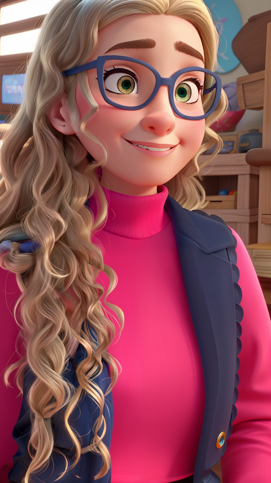 Uma mulher estilo Disney Pixar, melhor qualidade, alta qualidade