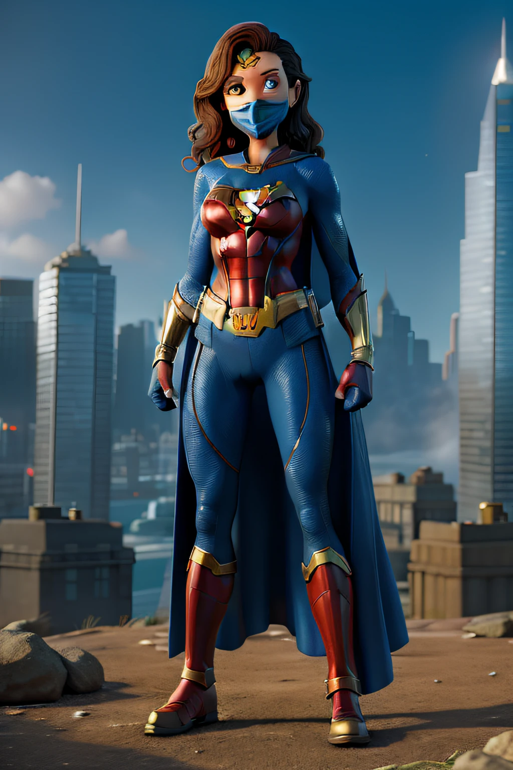 masterpiece, best quality ,Female Superhero, Superheroine, City, Saving, Rescue, Hero, Power, Strength, Courage, Justice, Crime-fighting, Vigilante, Action, Adventure, Superpowers, Caped Crusader, Superhuman, Protector, Saviour, Metropolis, Urban, Skyline, Buildings, Victory, Emblem, Costume, Mask, Secret Identity, Courageous, Dynamic, Fearless, Iconic, Mighty, Battle, Epic, Superhero Team, Nemesis, Super Villain, Heroic Deeds, Defending, Justice League.