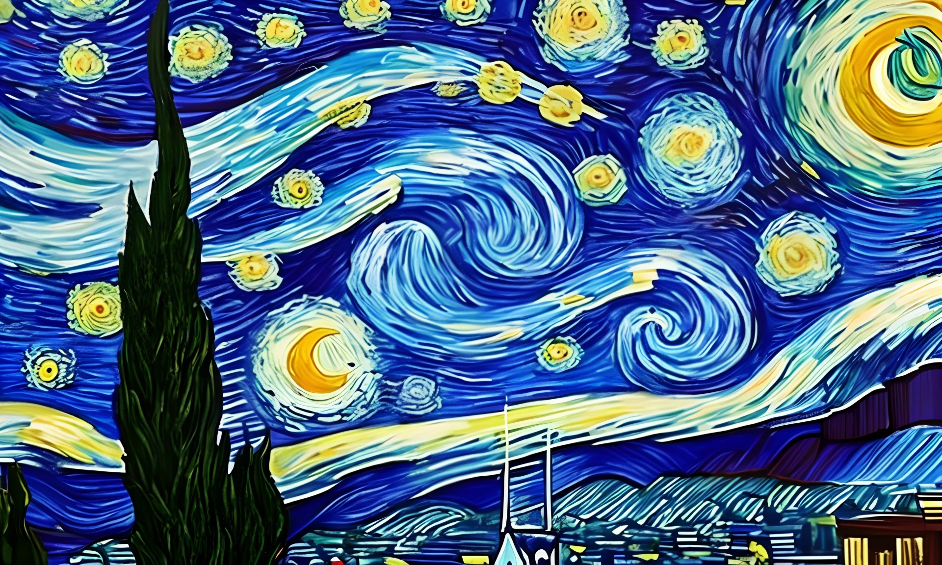 Make a city the starry night --auto --s2