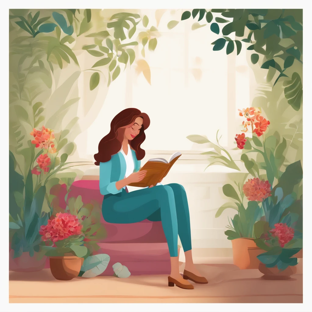 white background, pixar 3D cartoon, woman reading a book, ::style pixar cartoon