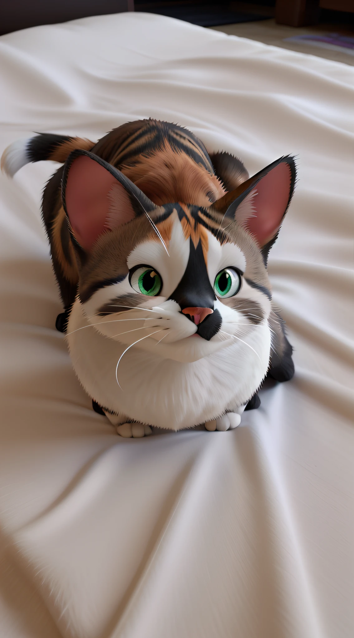 Uma gata estilo disney pixar, alta qualidade, melhor qualidade