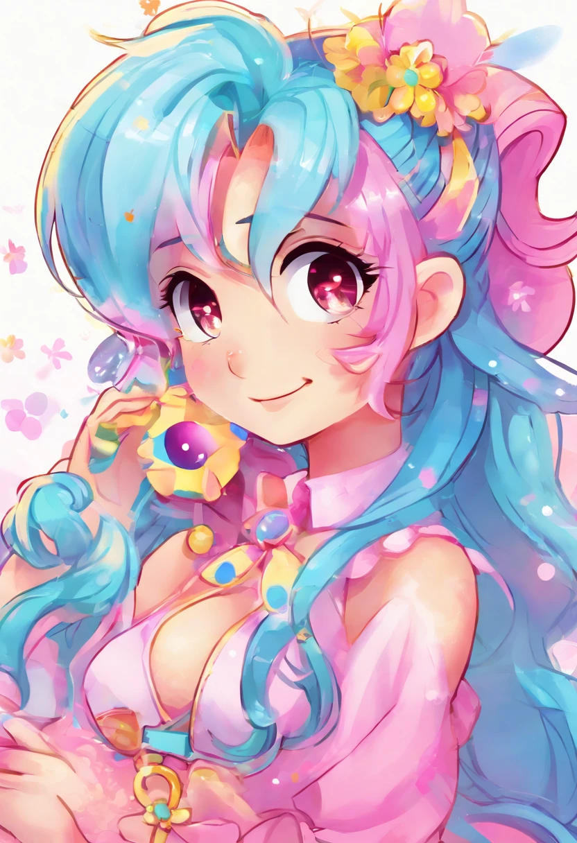 My little pony,cartoony,Fluttershy,adorable,cartoon,magenta,soft pastel colors,bright and vibrant,baby blue lingerie,pink hair,shy expression,kind eyes,shy smile,small wings,peaceful and serene background,whimsical artwork,artistic strokes,stylized details,clear outline,dreamlike atmosphere,pleasant lighting,soft and warm shadows, cute pony girl, my little pony, pegasus.