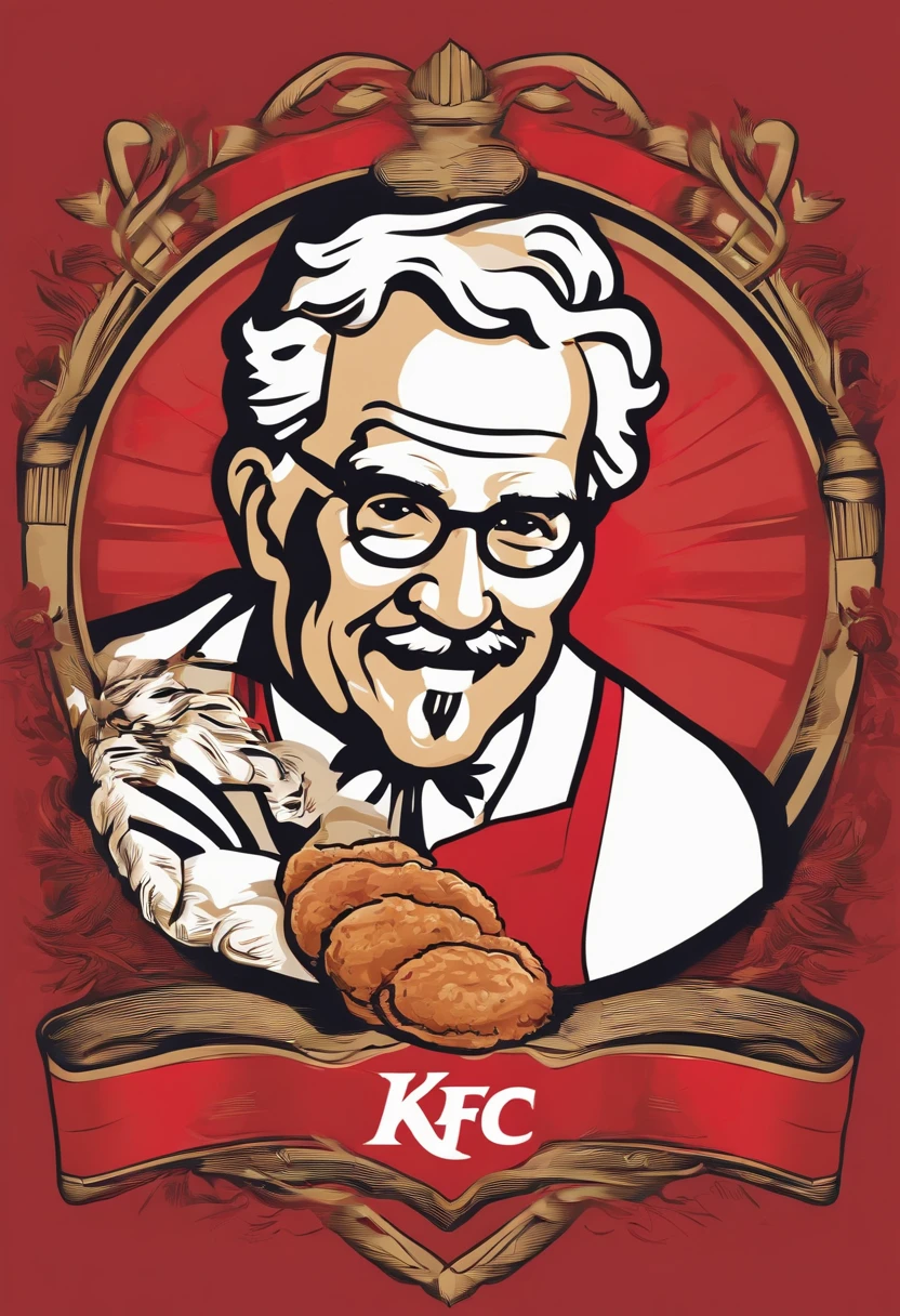 crie a logo do KFC diferente, com um menino