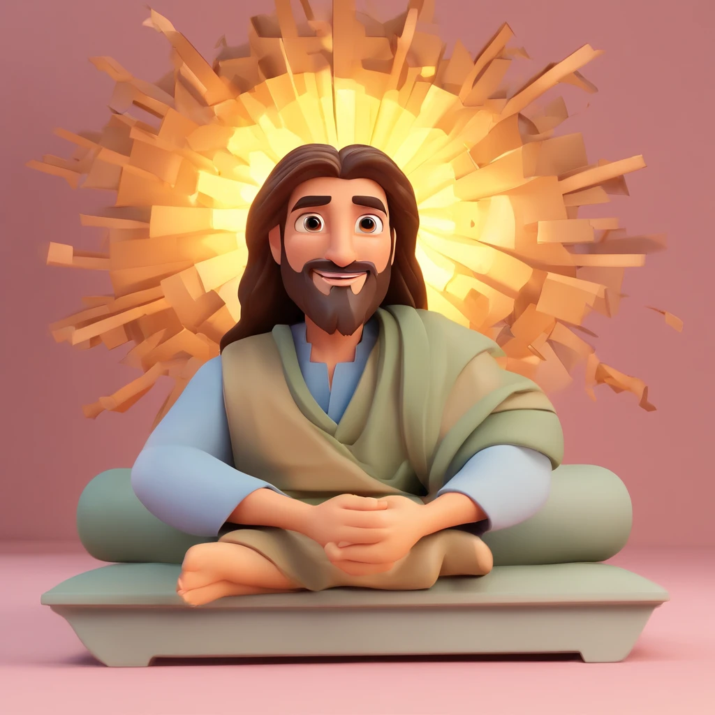 Crie um cartaz inspirado na Disney Pixar com jesus nos tempos atuais