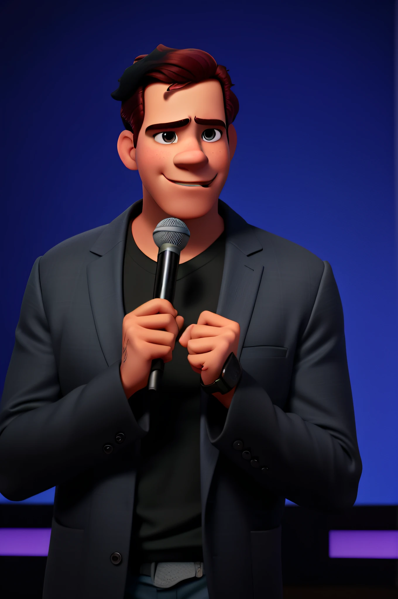 Um homem moreno estilo disney pixar, com poder de cura, alta qualidade, melhor qualidade