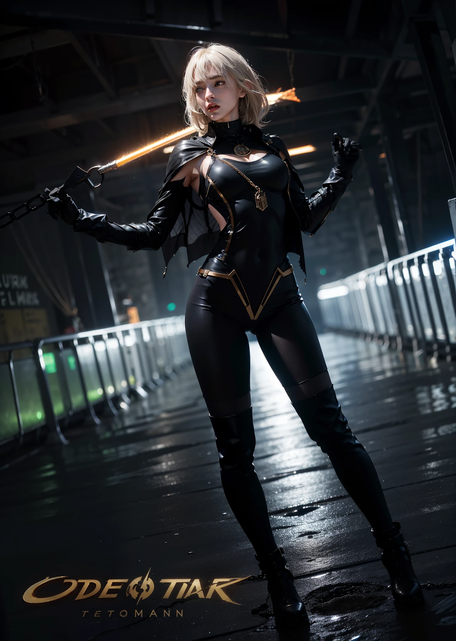 ,((Dressed in a see-through costume of a superheroine)),(, No bra)), Wet crotch, Wet thighs, Beautiful girl with accentuated slender abs: 1.4, (((nipple tips protruding, areola is protruding, The shape of the pubic region is clearly visible)), sixpack abs: 1.4, Bust Botox, Photo, Sharpness, Unique 850 4, Koda850 k portrait camera, F1.6 shots, Ultra-realistic textures, Spectacular light textures, Cinestil 800 Fashion Mechanics, (futuristic sci-fi battle fashion: 1.1), (tied perfectly by chain), Restraint, Slaves, collars, ((wide prison with sunlight)), Dark fantasy, Realistic material details, extreme hight detail, Ultra-realistic materials ((Torn costume))), Wet, Cloudy, (Chained)), ((big emphasized by chains)), ((chains digging into crotch)), ( (Collar)), (, No bra), shredded costumes, broken golden shields and battle spears,, White combat gloves, Combat shoulder armor, Realistic, (Bruises, ripped clothing, skimpy clothing, Blood: 1.3), Torn Cape, Torn pantyhose, Long legs, ((iron pipe in the crotch)), Metallic shackles and fetters, ((chains hung from heaven)), Wet crotch is clearly visible, Swarovski's sword and the anatomy beneath his feet, (futuristic sci-fi battle fashion, Torn mesh stockings),Gas masks