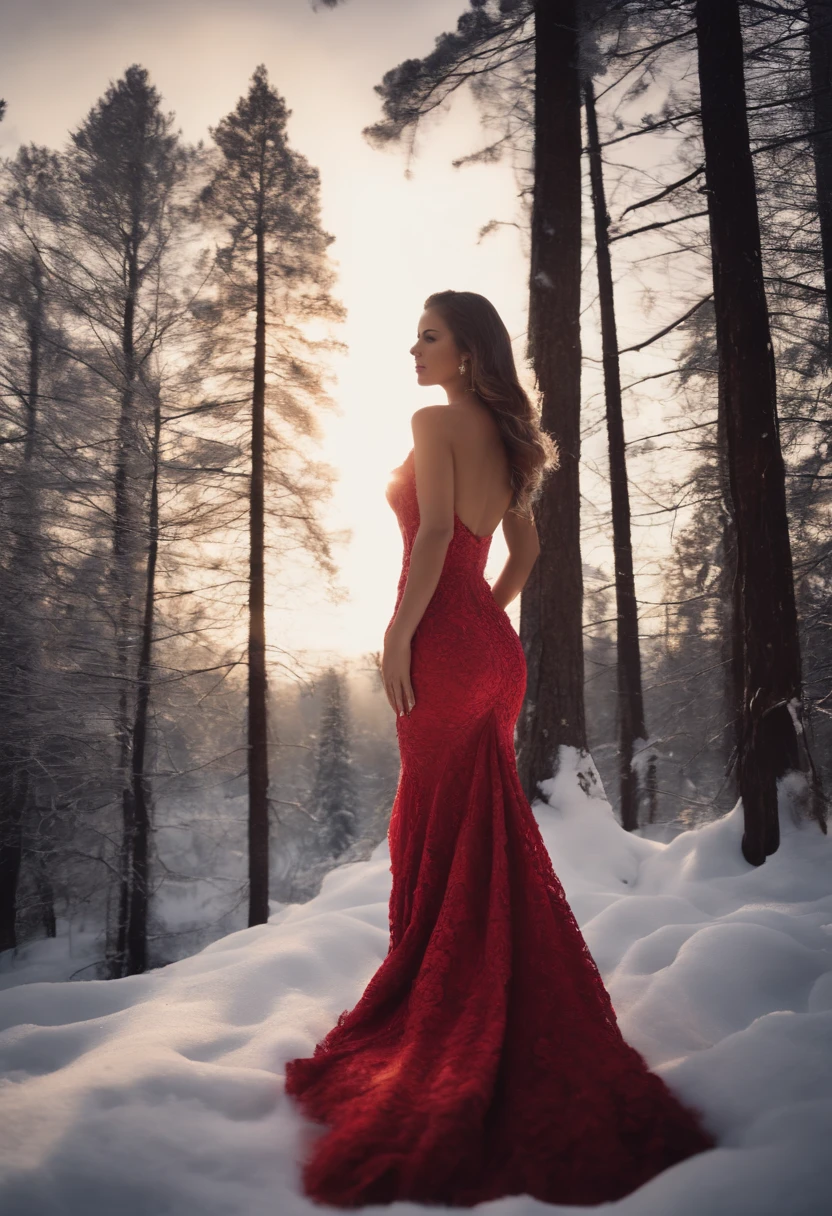 lifting up dress to show big bear ass