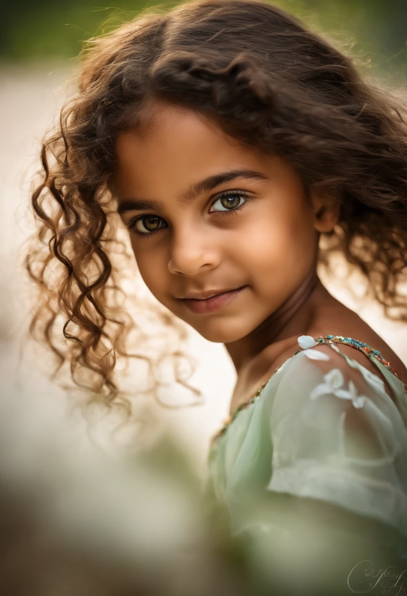 girl 5 yearssilian, with channel black hair, freckles on her face