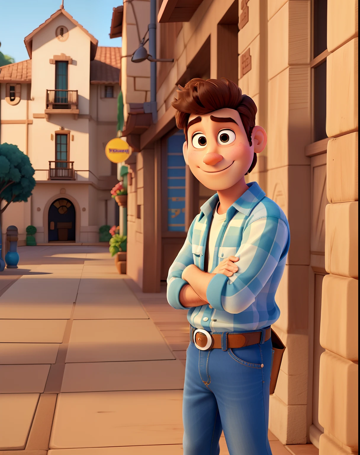 Um homem estilo disney pixar, alta qualidade, melhor qualidade