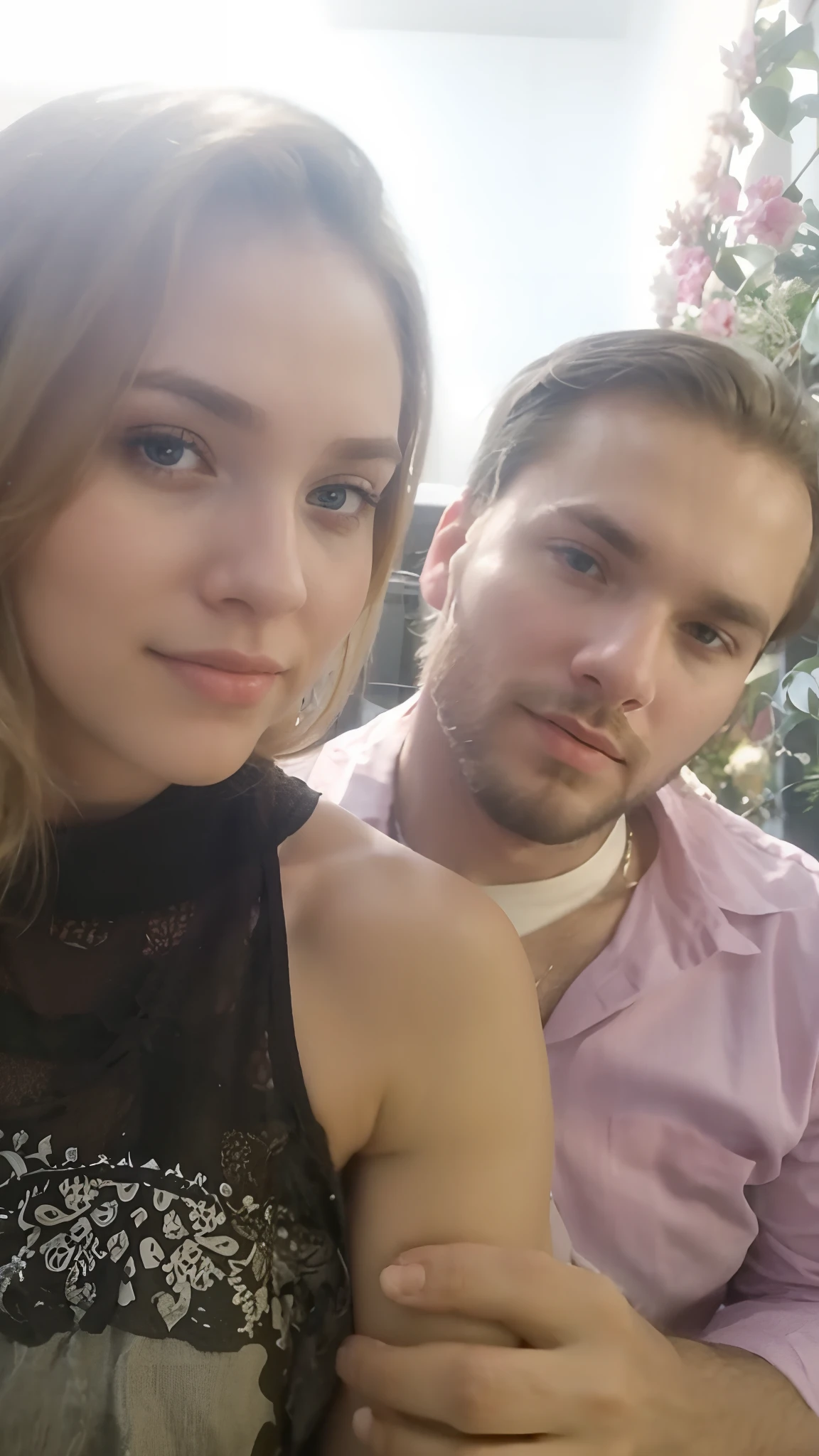 Young man with beard and blond girl