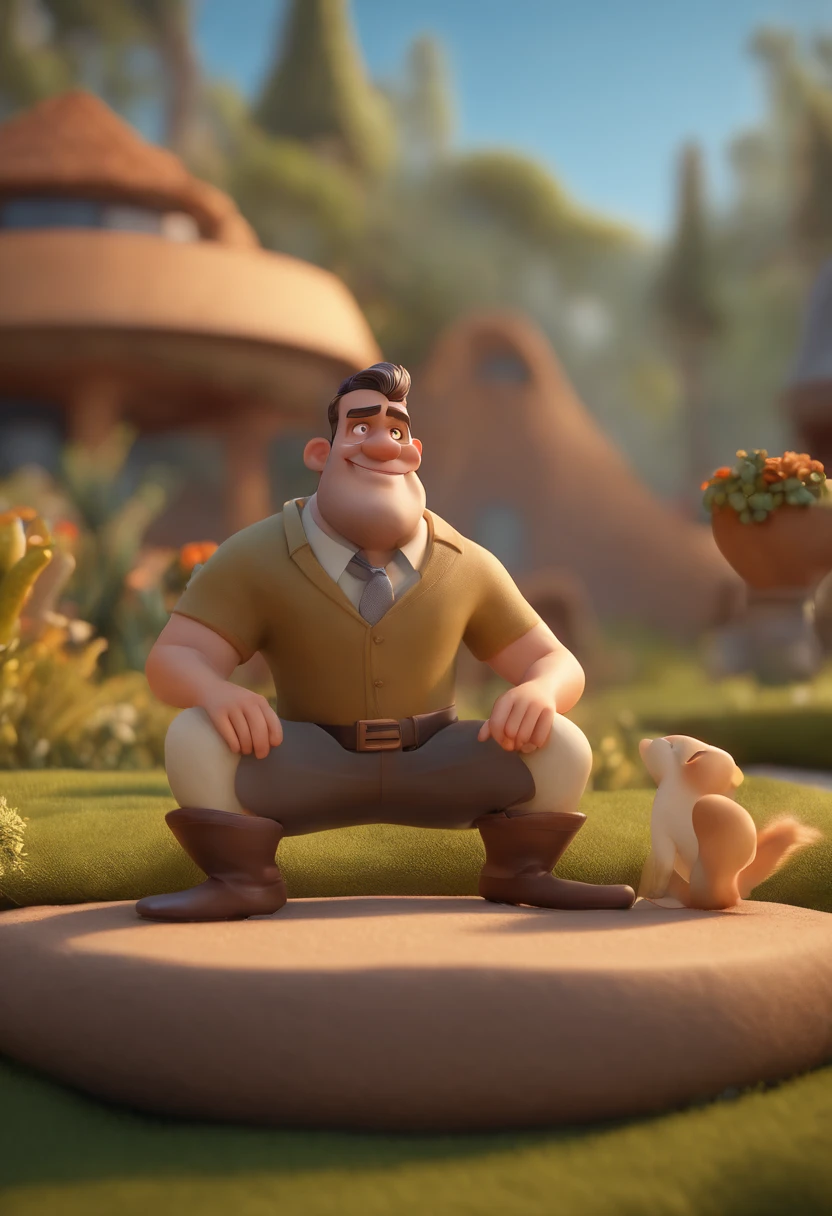 personagem dos desenhos animados de um homem ruivo com barba e regata preta, animation character, Caractere estilizado, animation style rendering, 3D estilizado, Arnold Maya render, 3 d render stylized, toon render keyshot, Personagem 3D, Personagem 3D, 3d rendering stylized, 3 d character render, personagem de desenho animado, Personagem de close up, Pose de personagem, (Estilo Pixar) (master part:1.2) (Bokeh) (best quality) (pele detalhada) (textura detalhada) (8k) (argila) (Cinematic lighting) (foco nítido