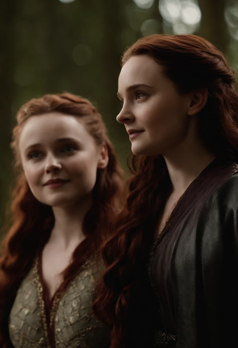 Amaru/Kate Fuller (alias Madison Davenport) avec son petit ami Loki Laufeyson. She is petite with dark red dyed hair. Il est grand avec de longs cheveux bruns