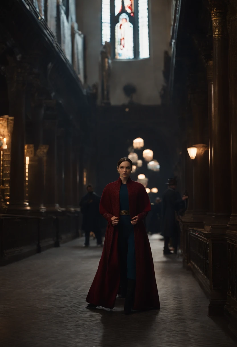 Madison Davenport et son père Stephen Strange entrain de pratiquer la magie au sanctuaire de New York comme dans Doctor Strange.