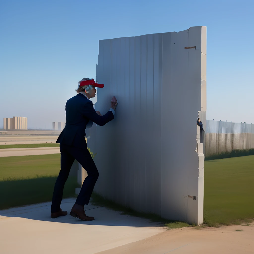 Donald j trump building a wall