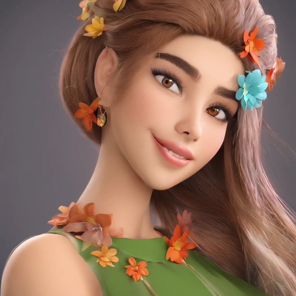 (best quality,Altas),1st ,sorridente,belos olhos detalhados,beautiful detailed lips,olhos e rosto extremamente detalhados,long eyeslashes,[Shitzu]cadela,Mentindo[princesa],Jardim,verdura,floral,peaceful,suavizante,sereno,Comfortable,Feliz,Human-Animal Bond,Luz ambiente relaxante,luz solar suave e quente,cores vibrantes,Realistic,retrato,alegre,harmonious composition