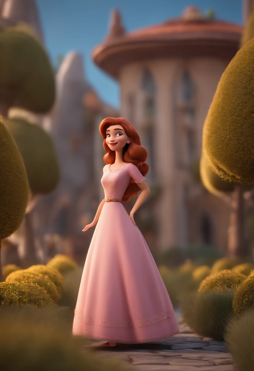garota dos desenhos animados e um vestido rosa, animation character, Caractere estilizado, animation style rendering, 3D estilizado, Arnold Maya render, 3 d render stylized, toon render keyshot, Personagem 3D, Personagem 3D, 3d rendering stylized, 3 d character render, personagem de desenho animado, Personagem de close up, Pose de personagem, (Estilo Pixar) (master part:1.2) (Bokeh) (best quality) (pele detalhada) (textura detalhada) (8k) (argila) (Cinematic lighting) (foco nítido