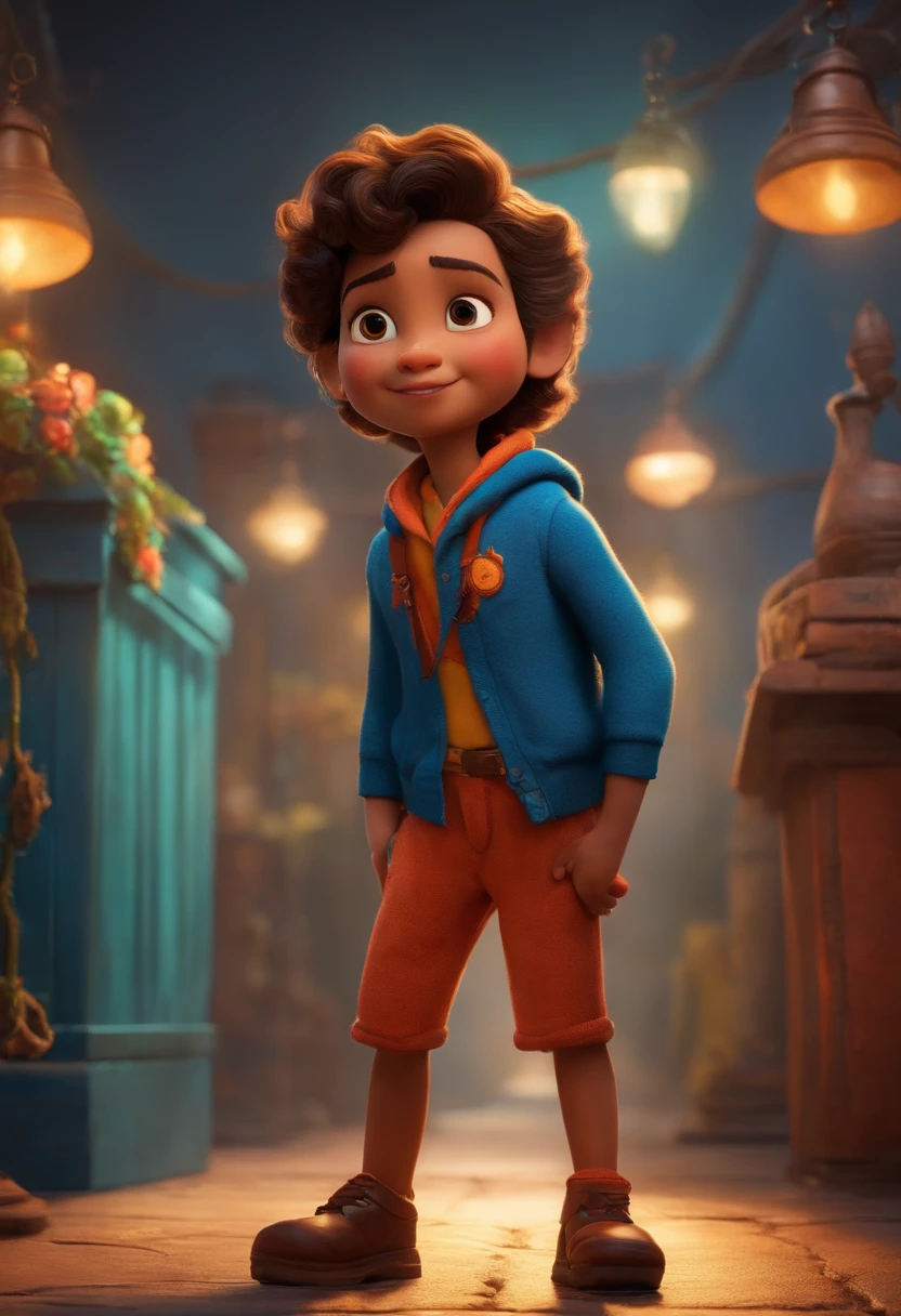 Criar um personagem no estilo pixar dentro de um jaleco. personagem morena