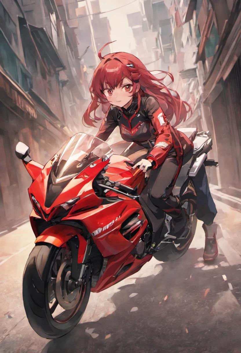 Uma Kawasaki z1000 2023 vermelha um casal de motoqueiros em lugar dos sonhos