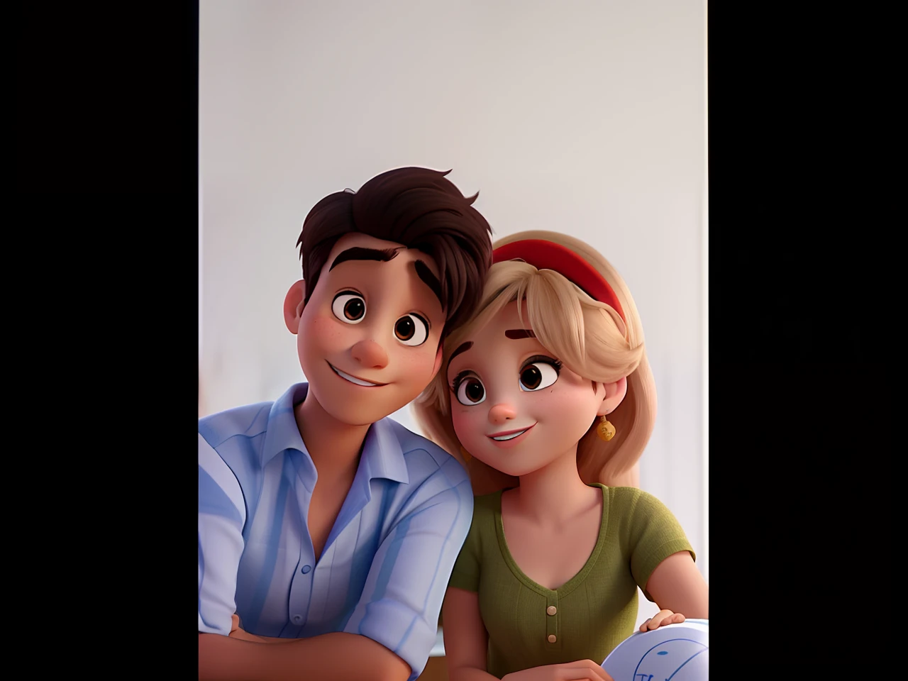 casal no estilo disney pixar, alta qualidade, melhor qualidade