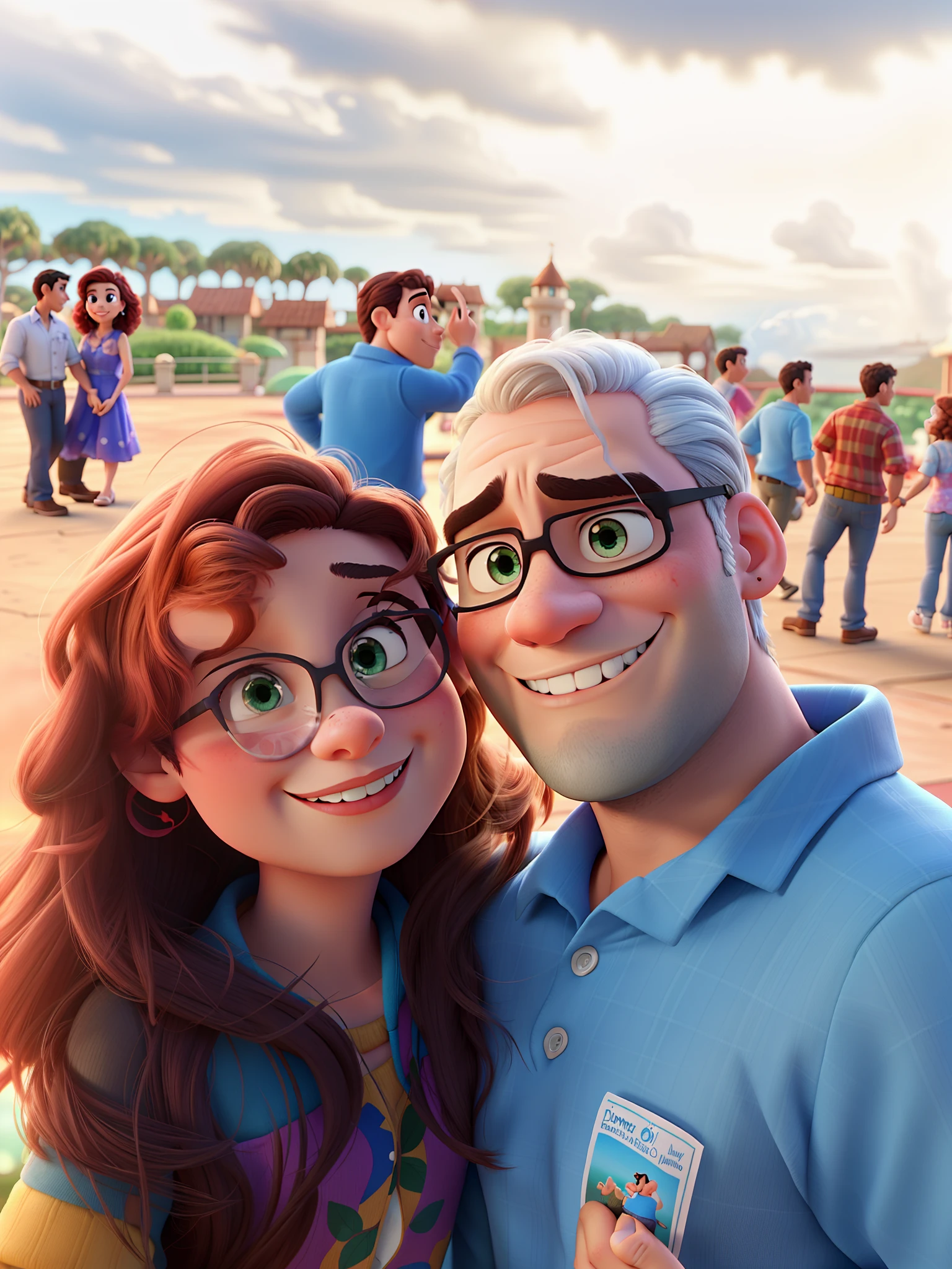 romantic couple, igual aos filmes Disney Pixar