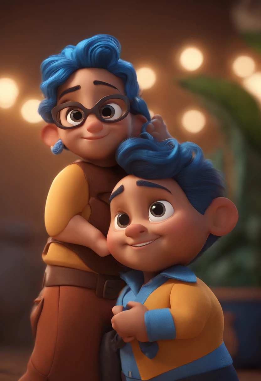 Personagem de desenho animado de um homem usando uma camisa azul, um personagem animado, Caractere estilizado, animation style rendering, 3D estilizado, Arnold Maya render, 3 d render stylized, toon render keyshot, Personagem 3D, Personagem 3D, 3d rendering stylized, 3 d character render, personagem de desenho animado, Personagem de close up, Pose de personagem, (Estilo Pixar) (master part:1.2) (Bokeh) (best quality) (pele detalhada) (textura detalhada) (8k) (argila) (Cinematic lighting) (foco nítido,Senta e vaza a parte superior do corpo