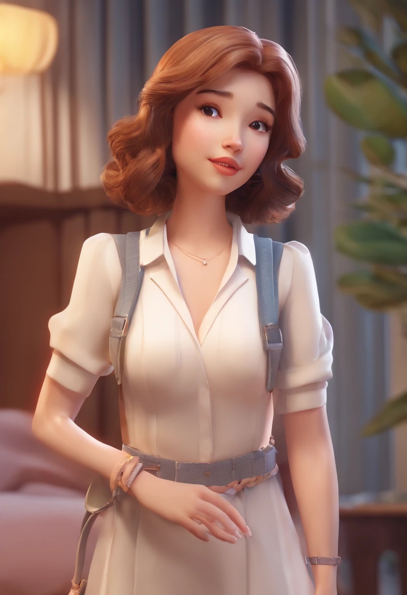 best quality, master part, fotorrealista, extremamente detalhado CG unidade 8k papel de parede, Chibi,1girl, Elsa,sozinho, cheio_corpo, sorrir, Olhando_em_visualizador, ao ar livre,