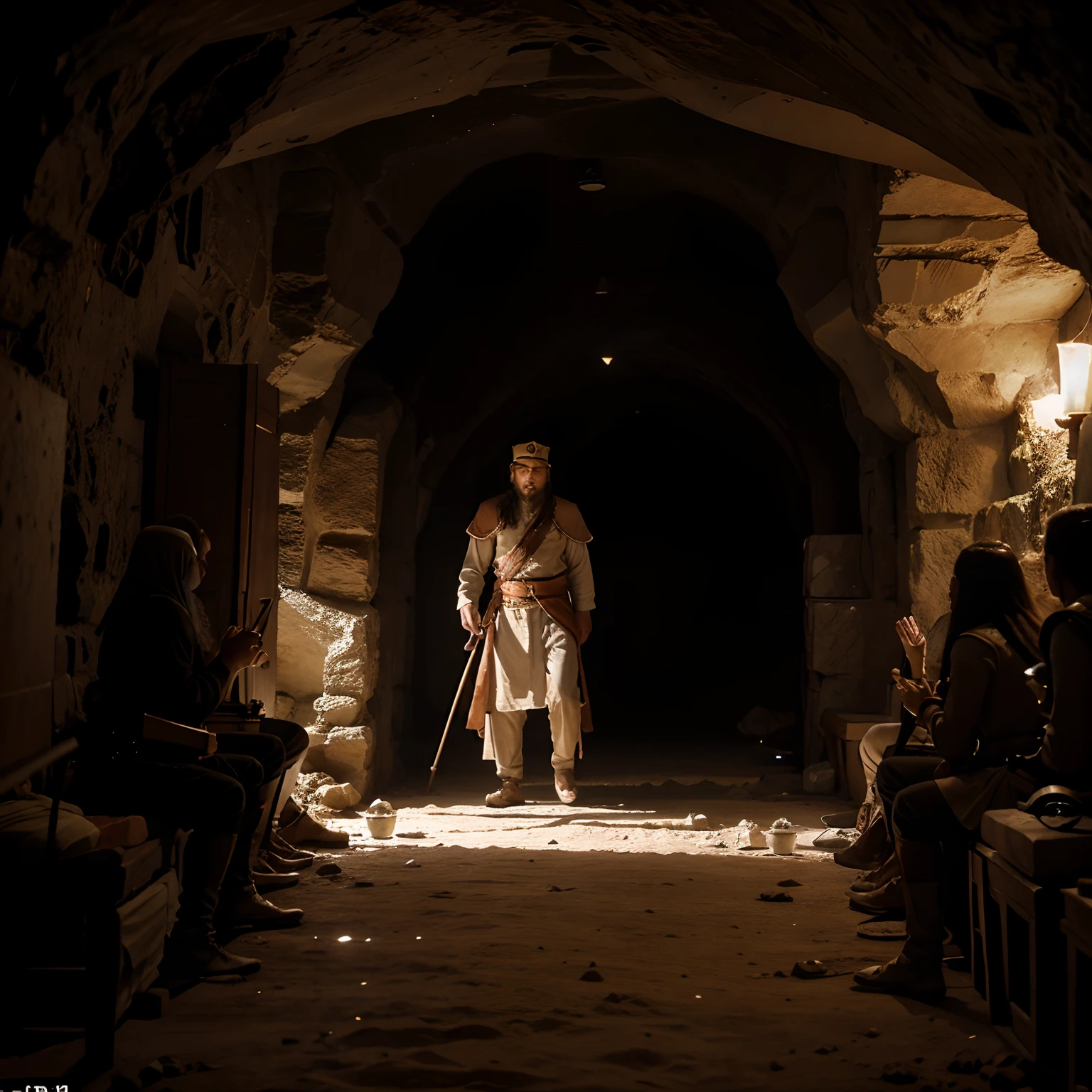 King Iskandar Zulkarnain and the prophet Khidir and their troops were in the cave looking for the water of immortality