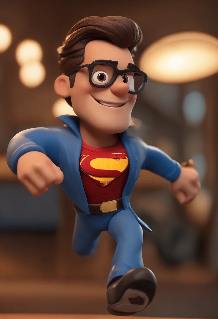 personagem dos desenhos animados de um homem com olhos pretos e pele morena e uma camisa azul, animation character, Caractere estilizado, animation style rendering, 3D estilizado, Arnold Maya render, 3 d render stylized, toon render keyshot, Personagem 3D, Personagem 3D, 3d rendering stylized, 3 d character render, personagem de desenho animado, Personagem de close up, Pose de personagem,  (Estilo Pixar) (master part:1.2) (Bokeh) (best quality) (pele detalhada) (textura detalhada) (8k) (argila) (Cinematic lighting) (foco nítido